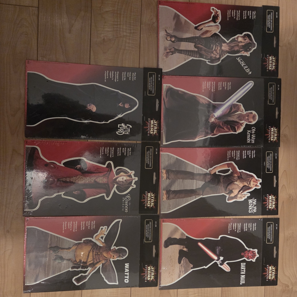 Star Wars Episode 1 Fold Out Easel Lot Of 7